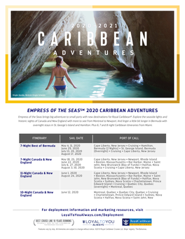 Empress of the Seassm 2020 Caribbean Adventures