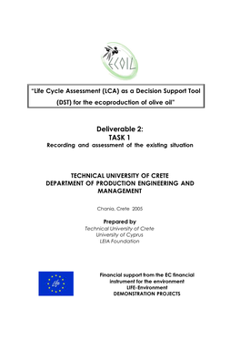 TASK 1 Recording and Assessment of the Existing Situation