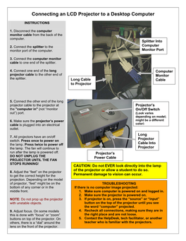 Connecting an LCD Projector to a Desktop Computer