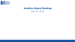 Aviation Board Meeting