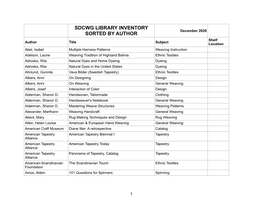 Library Author List 12:2020