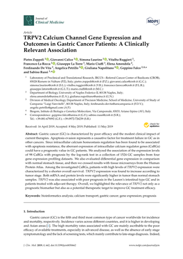 TRPV2 Calcium Channel Gene Expression and Outcomes in Gastric Cancer Patients: a Clinically Relevant Association