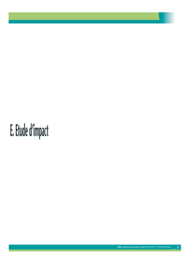 E. Etude D'impact