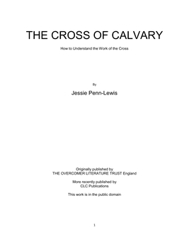 The Cross of Calvary