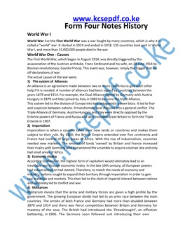 History & Government Form 4 Notes