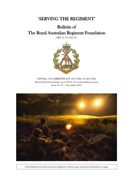 Bulletin of the Royal Australian Regiment Foundation