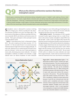 Stratospheric Ozone Is Destroyed by Reactions Involving