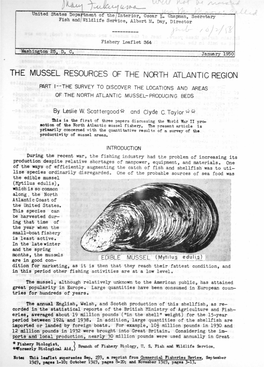 The Mussel Resources of the North Atlantic Region