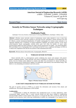 Security in Wireless Sensor Networks Using Cryptographic Techniques