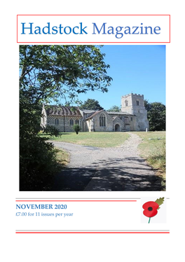 NOVEMBER 2020 £7.00 for 11 Issues Per Year