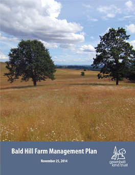 Bald Hill Farm Management Plan