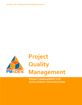 Pm4dev, 2016 –Management for Development Series ©