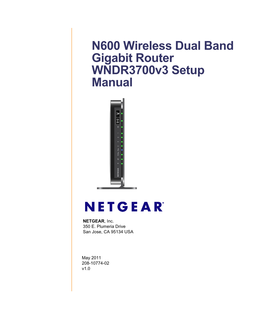 N600 Wireless Dual Band Gigabit Router Wndr3700v3 Setup Manual