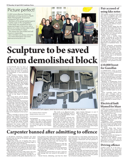 Sculpture to Be Saved from Demolished Block