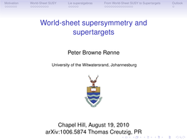 World-Sheet Supersymmetry and Supertargets