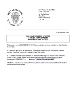 (Public Pack)Agenda Document for Planning Members Updates, 14/12