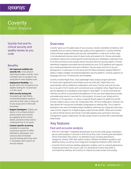 Coverity Static Analysis