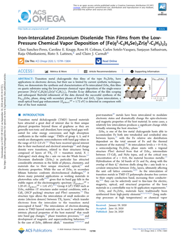 Iron-Intercalated Zirconium Diselenide Thin Films from The