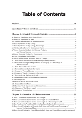 Table of Contents