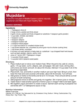 Mujaddara a Flavorful Rice Pilaf of Middle Eastern Cuisine Naturally Vegetarian and Filled with Heart-Healthy Fiber