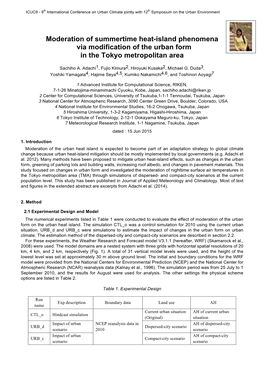 Moderation of Summertime Heat-Island Phenomena Via