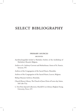 Select Bibliography