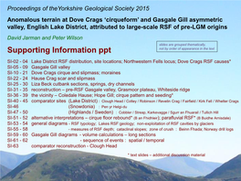 Dove Crags ‘Cirqueform’ and Gasgale Gill Asymmetric Valley, English Lake District, Attributed to Large-Scale RSF of Pre-LGM Origins