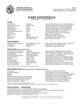 Gaby Santinelli Resume