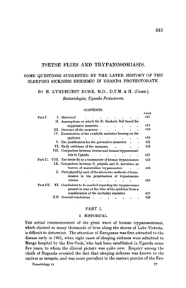 Tsetse Flies and Trypanosomiasis