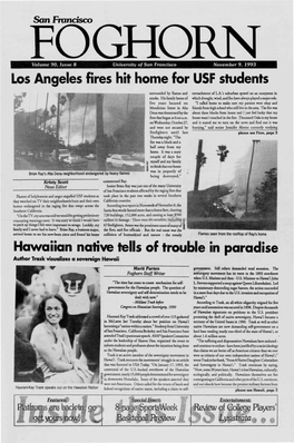 Los Angeles Fires Hit Home for USF Students Hawaiian Native Tells of Trouble in Paradise