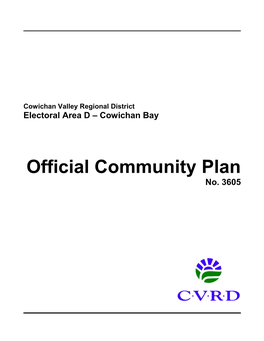 Cowichan Bay Official Community Plan Bylaw No