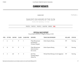 SAHLEN's SIX HOURS of the GLEN Watkins Glen Speedway / 3.4 Miles