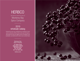 HERBCO Also Known Under the Name of Monterey Bay Spice Company