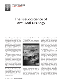 The Pseudoscience of Anti-Anti-Ufology