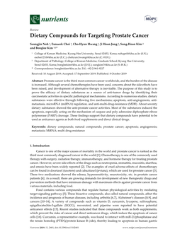 Dietary Compounds for Targeting Prostate Cancer