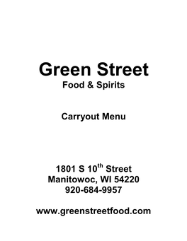 Green Street Food & Spirits