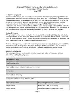 Wastewater Surveillance Collaborative MOU FINAL