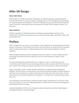 Killer UX Design Preface