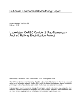 (Pap-Namangan- Andijan) Railway Electrification Project