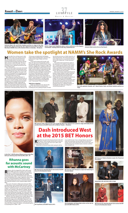 Dash Introduced West at the 2015 BET Honors Anye West Was Given the Visionary Award at the 2015 Issues with the Man