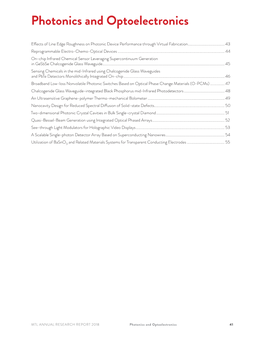 Photonics and Optoelectronics