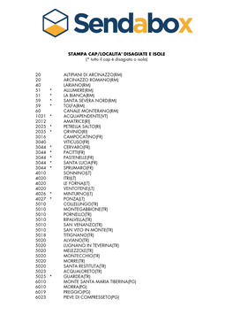 L'elenco Delle Zone Disagiate