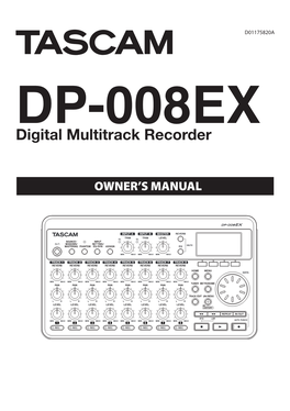 DP-008EX Owner's Manual