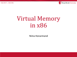 Virtual Memory in X86