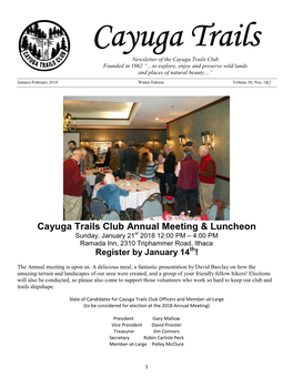 Cayuga Trails Club Annual Meeting & Luncheon