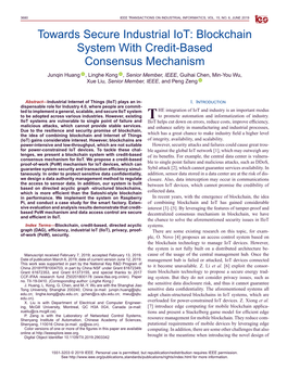 Towards Secure Industrial Iot: Blockchain System with Credit