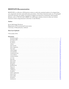 BIOSTATS Documentation