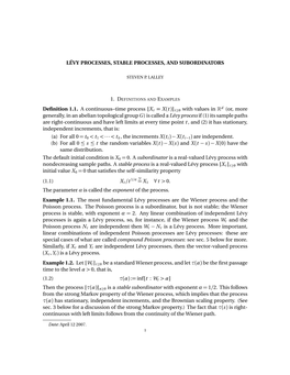 Levy Processes