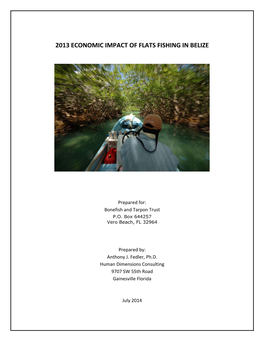 2013 Economic Impact of Flats Fishing in Belize