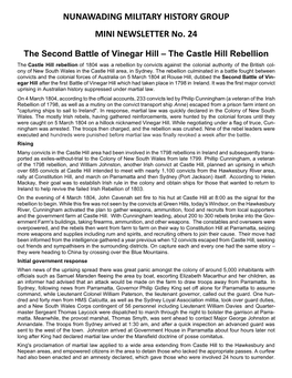 The Castle Hill Rebellion